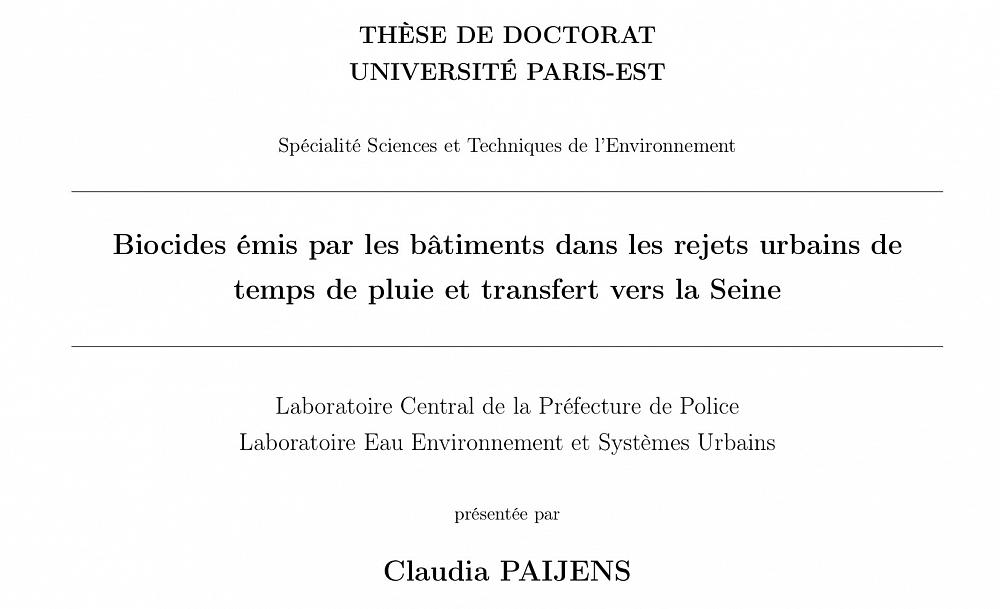 16 décembre 2019 : Soutenance de thèse de Claudia Paijens 16 décembre 2019 : Soutenance de thèse de Claudia Paijens